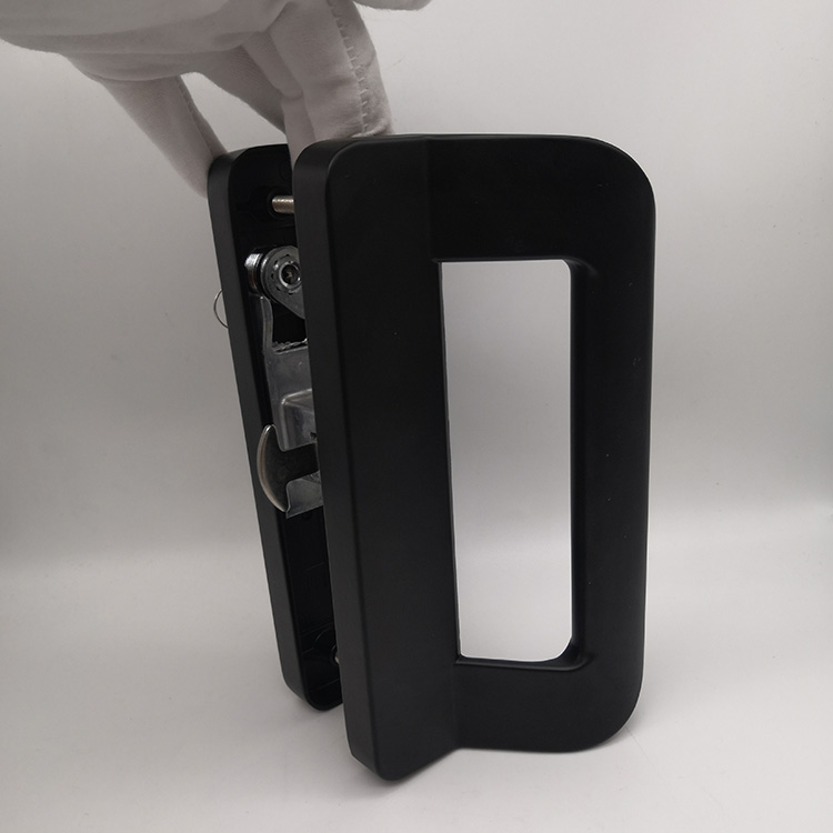 tirador de puerta empotrada con cerradura