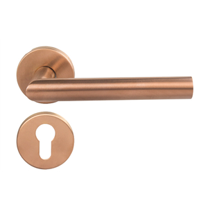 Manijas de puerta tipo palanca de tubo de acero inoxidable 304 de puerta interna de cobre