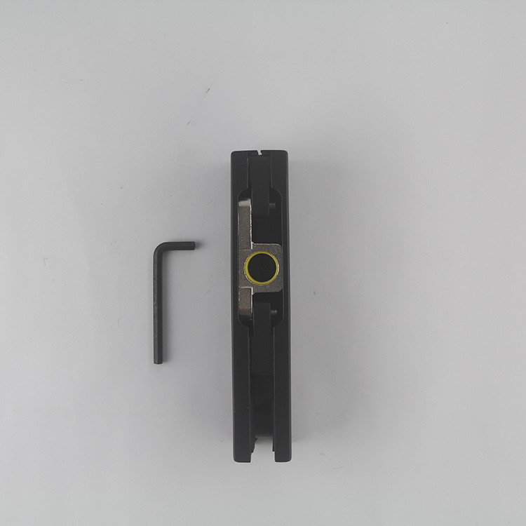 Abrazadera de montaje de parche superior negro Precio de montaje de parche de puerta de vidrio sin marco para puerta de vidrio
