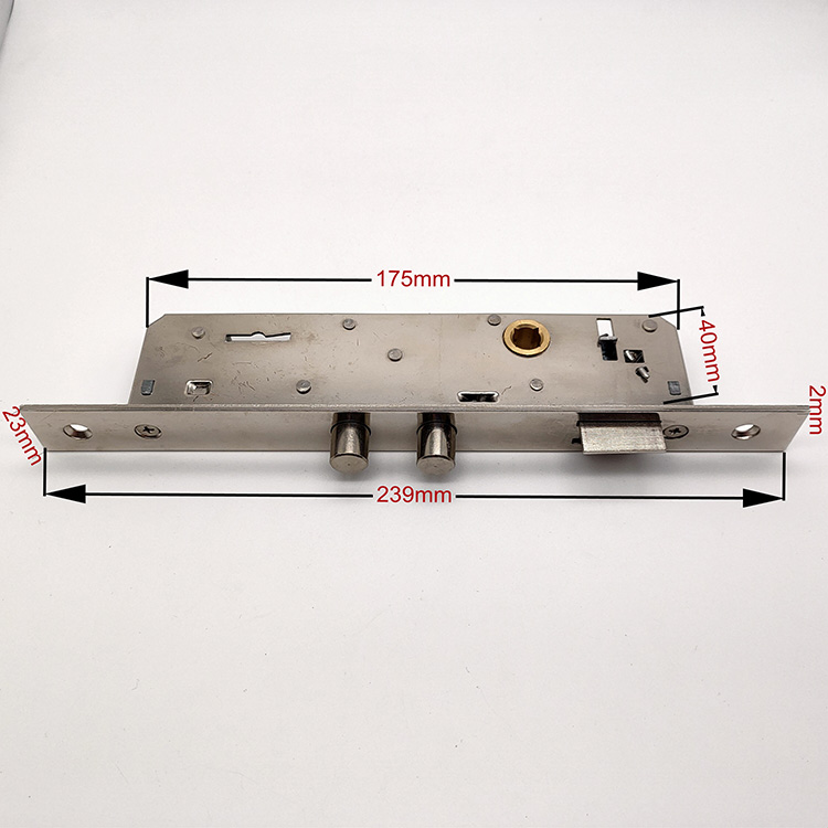 Cerradura de embutir de acero estilo Argentina con llave para puerta de marco de aluminio