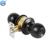 Negro de mando de la puerta interior de acero inoxidable con cerrojo con cerrojo