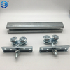 Hardware de rolleros de puerta de servicio pesado de acero inoxidable galvanizado 55 mm de 55 mm