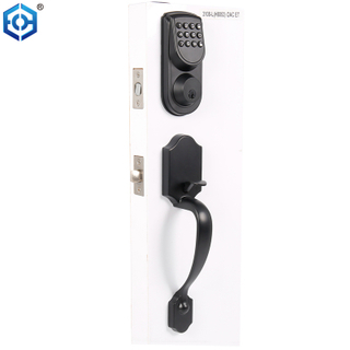 Black Auto Keypad frontal Finger huella dactilar Smart Deadbolt sin llave sin llave de puerta digital con mango 