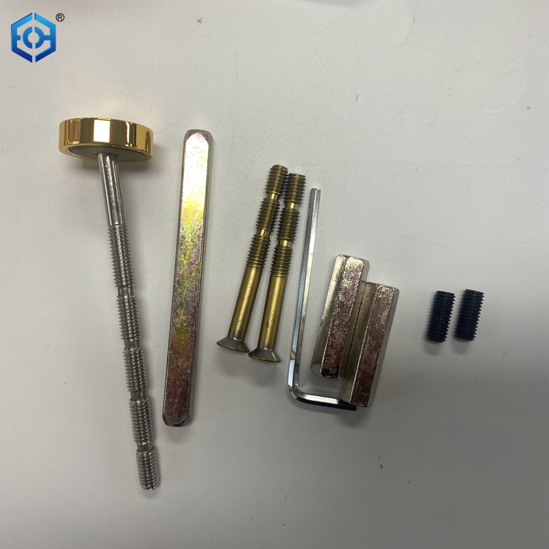 manijas de la puerta de lat&oacute;n cepilladas con cerradura