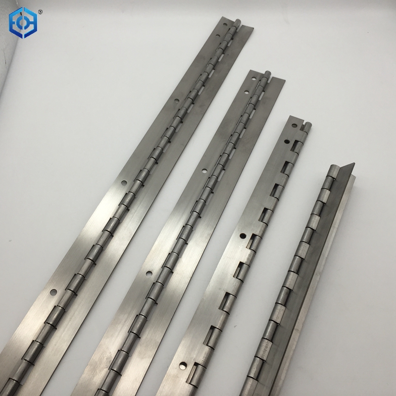 Bisagras de piano de acero inoxidable pulido de alta resistencia para caja de almacenamiento de gabinetes de barcos