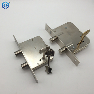 Cerraduras de embutir con manija de zinc, cuerpo de cerradura de puerta de Argentina, acabado en níquel satinado estándar de calidad europea