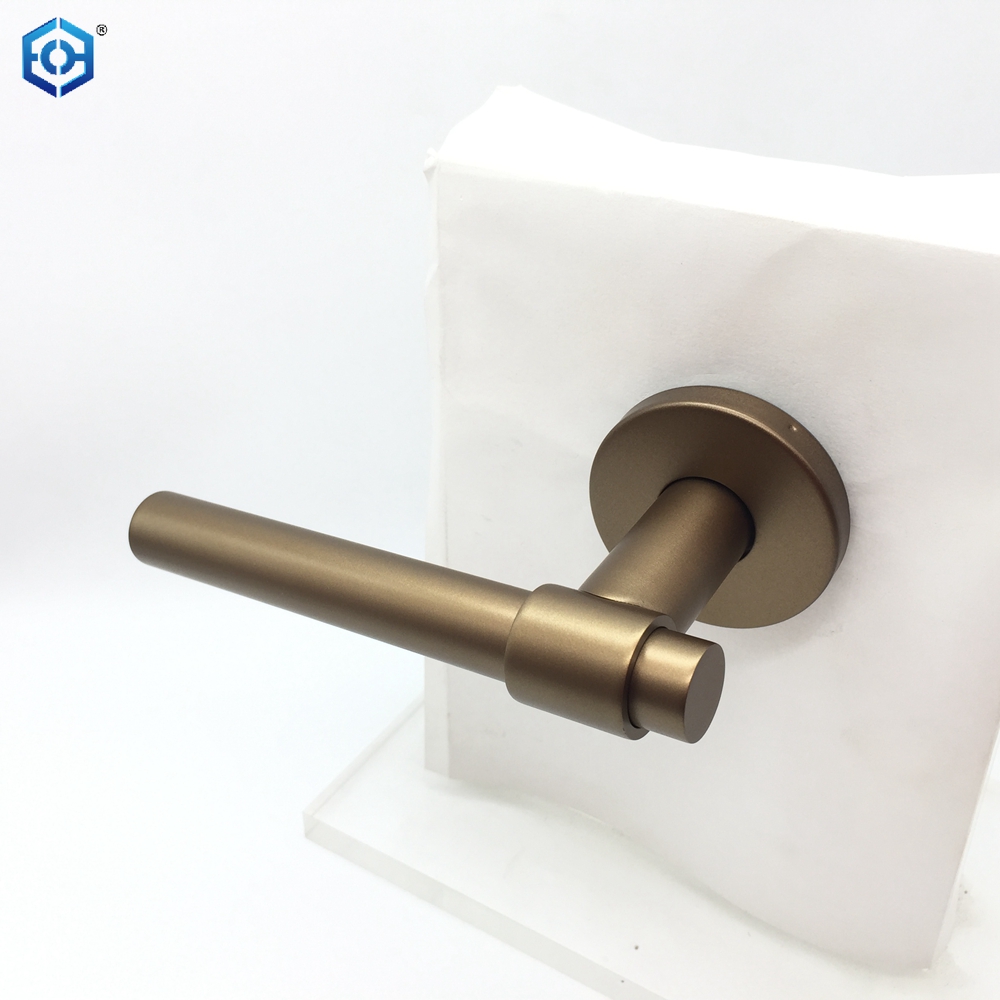 Acabados especiales Juego de cerradura con manija de palanca de puerta interior de acero inoxidable de bronce antiguo moderno
