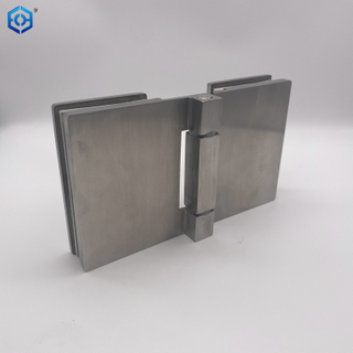 Bisagra de vidrio de acero inoxidable cepillado Bisagra de vidrio plegable Hardware para puerta de patio