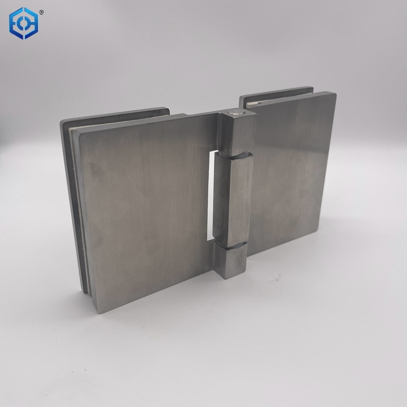 Bisagra de vidrio de acero inoxidable cepillado Bisagra de vidrio plegable Hardware para puerta de patio