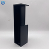 Manija de puerta de bolsillo corredera empotrada de aluminio negro para la puerta del armario