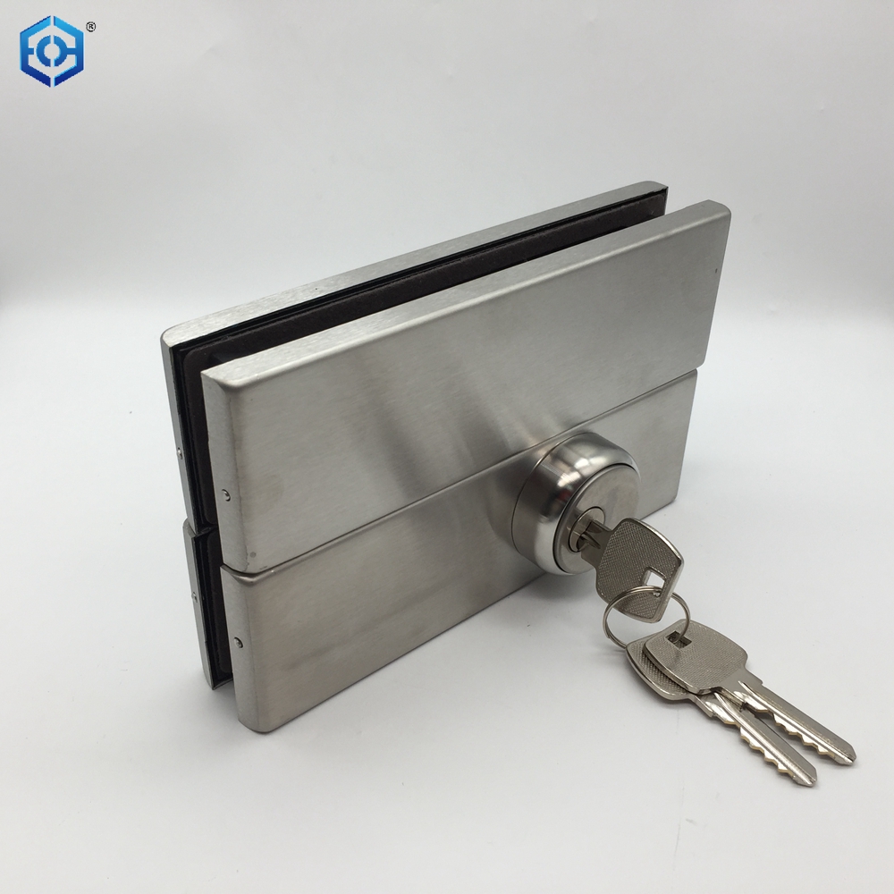 Accesorio de parche de bloqueo inferior de acero inoxidable para vidrio de 3/4"