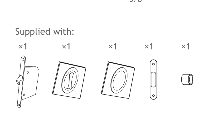 Zamak Satin Nickel Finish Privacy Cerradura de puerta corrediza