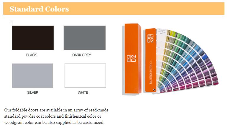 Puerta de vidrio plegable