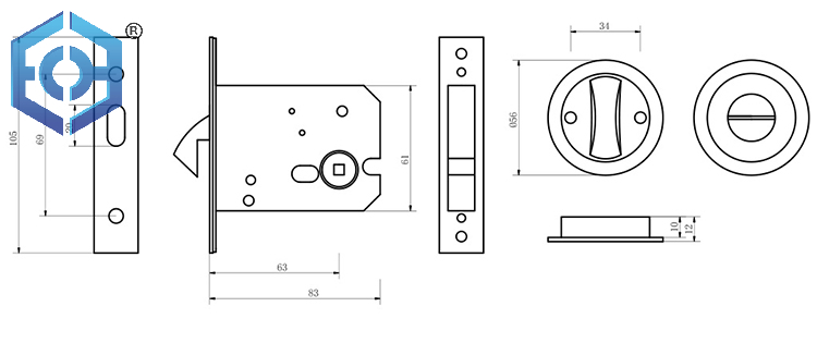 cerradura de puerta corredera ventajosa