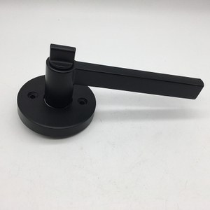 Palanca de puerta de privacidad para cama o baño, palanca de puerta con bloqueo de pulgar, Interior Reversible, contemporáneo, negro mate, giro sin llave