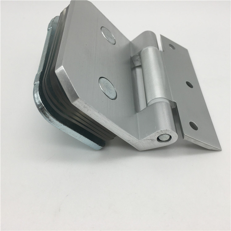 Bisagra plateada para puerta de vidrio de tama&ntilde;o peque&ntilde;o