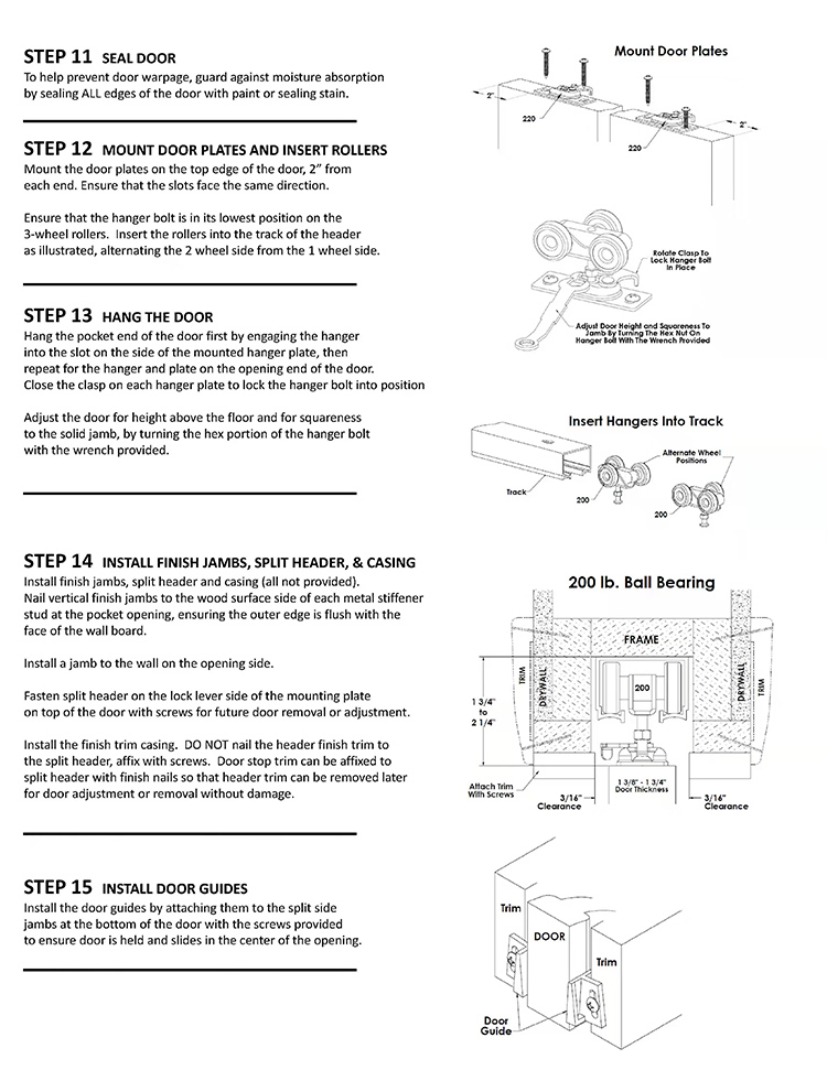 Puerta de bolsillo de 24 pulgadas