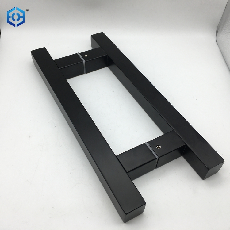 Manija de puerta de vidrio corredizo de n&iacute;quel cepillado