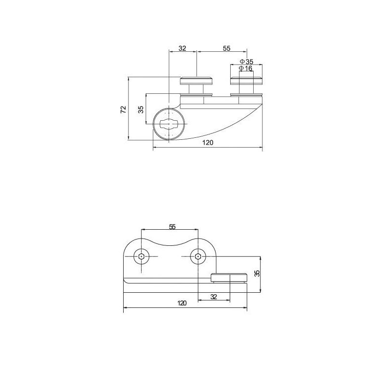 Bisagra de alfiler de pivote