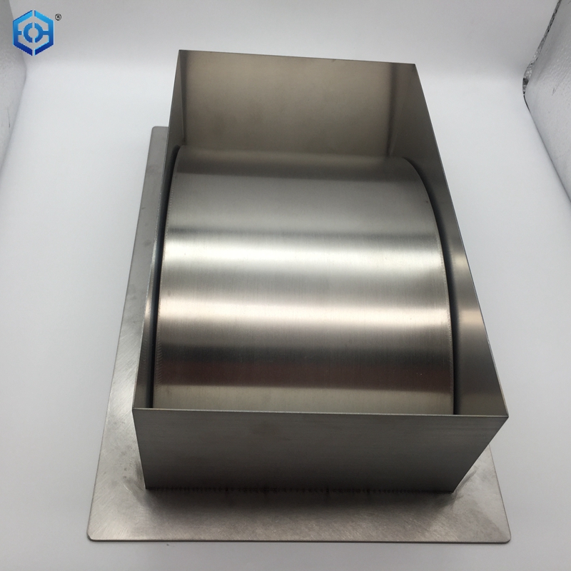 Anillo para basura rectangular con ojal para basura de acero inoxidable de 12x8" cuadrado x 3" de profundidad