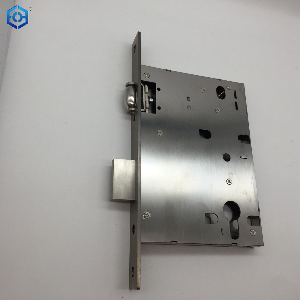 Cuerpo plateado cuadrado resistente modificado para requisitos particulares de la cerradura de puerta de embutir del rodillo de 90m m