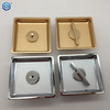 Cerradura de puerta corrediza de bolsillo de panel redondo grande de aleación de zinc cromado