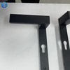 Manija de puerta infinito de placa larga de acero inoxidable negro