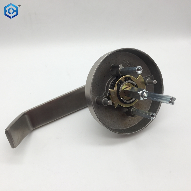 Barra de empuje para puerta de salida de emergencia comercial de acero inoxidable con palanca exterior y 3 llaves