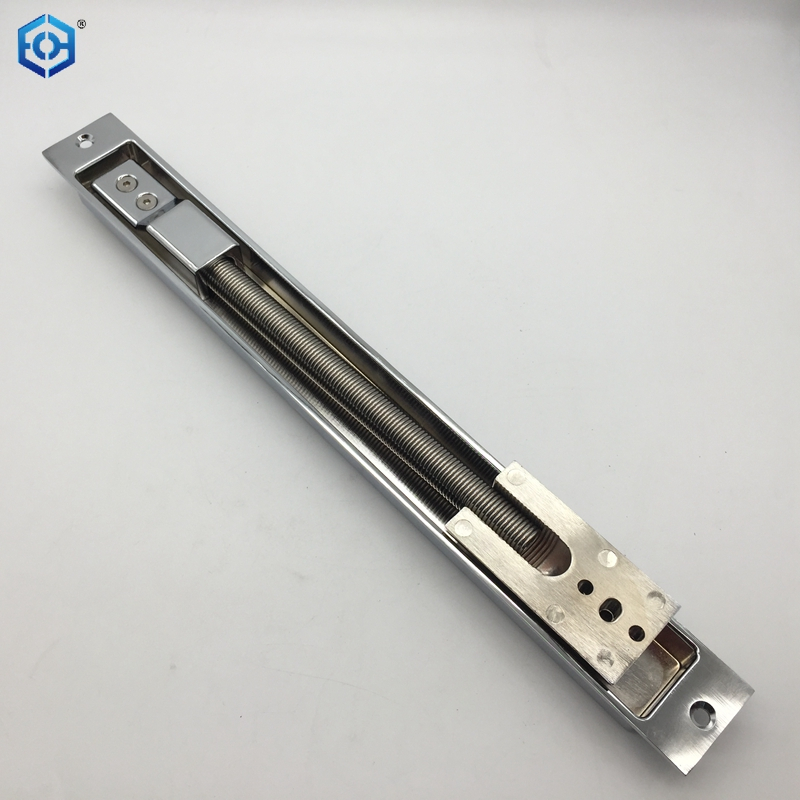 Lazo de puerta de aleación de zinc y cromo satinado para montaje en mortaja