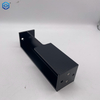 Manija de puerta de bolsillo corredera empotrada de aluminio negro para la puerta del armario