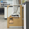 Taburete de escalera plegable oculto con ranura estrecha para cocina, escalera de dos escalones con aumento, izquierda y derecha