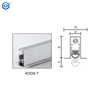 Sello automático inferior de puerta, barrido de puerta de metal resistente con sello de puerta con bombilla de neopreno