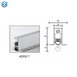 Sello automático inferior de puerta, barrido de puerta de metal resistente con sello de puerta con bombilla de neopreno