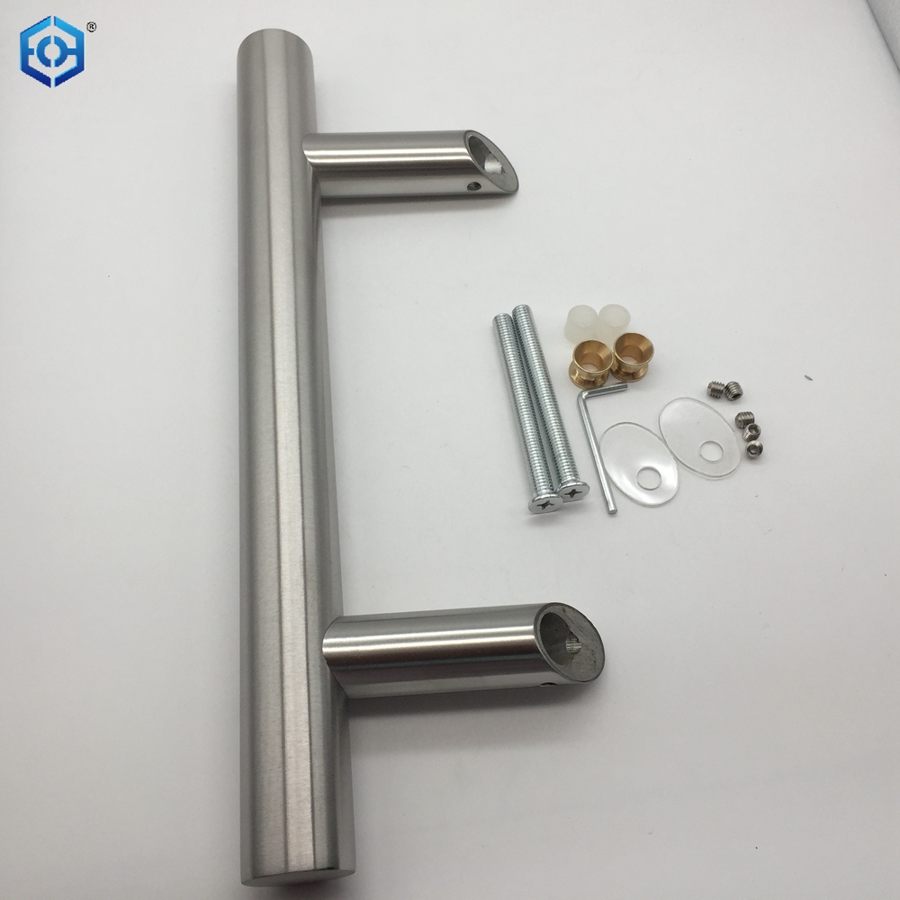 Manija de vaivén de la puerta de granero de la puerta de cristal de espalda con espalda del estilo redondo compensado del acero inoxidable 304