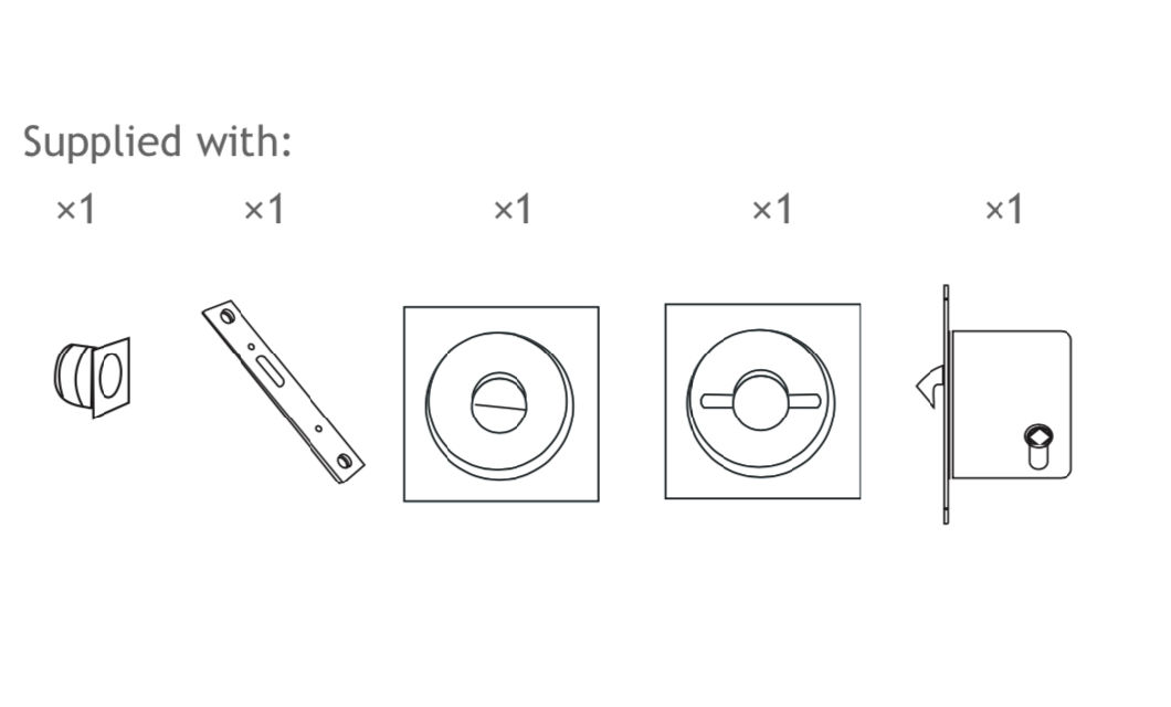 Cerradura de bolsillo de bloqueo de puerta de acero inoxidable