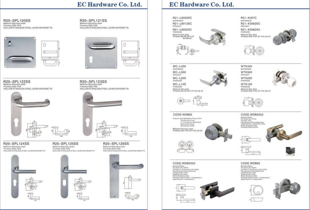 Nuevo dise&ntilde;o con manija de puerta LED de acero inoxidable patente 304 (TH-003)