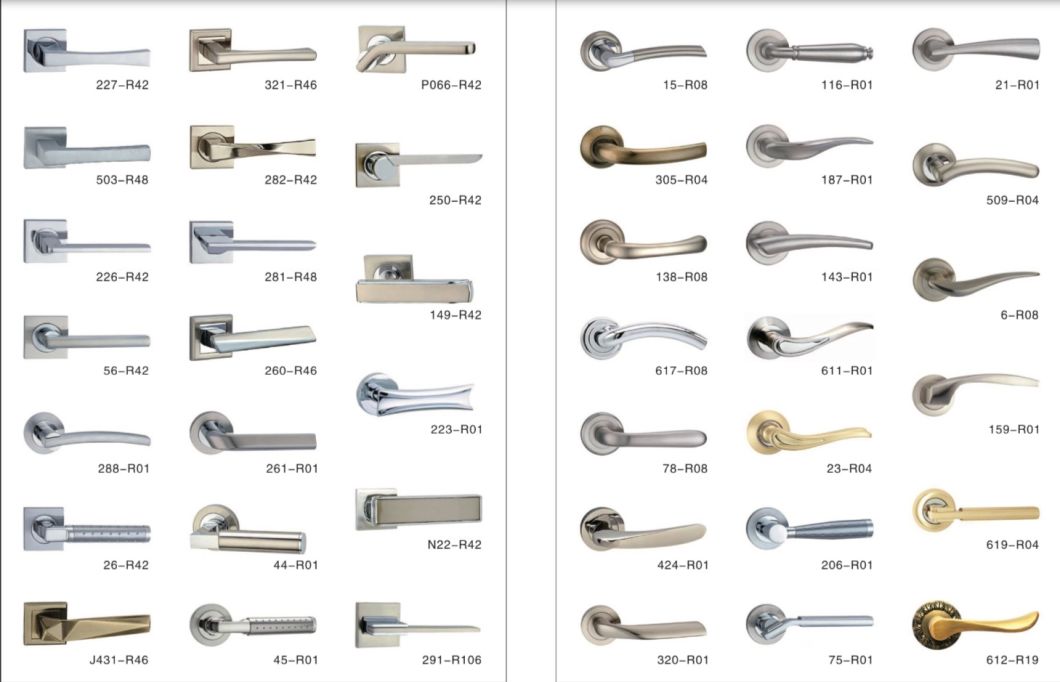 (52104) Accesorios de puerta Manija de puerta de aleaci&oacute;n de zinc