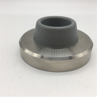 Tapón de puerta de acero inoxidable montado en la pared con base redonda para el hogar