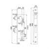 Cerradura de cuerpo de cerradura de embutir SSS de acero inoxidable 3585