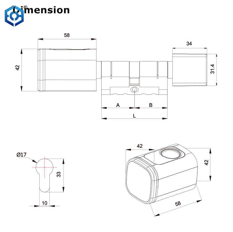 cilindro de bloqueo de huellas dactilares