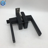 Cerradura de puerta de palanca de aluminio negro para puerta de vidrio de marco delgado