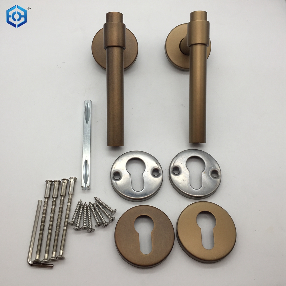 Acabados especiales Juego de cerradura con manija de palanca de puerta interior de acero inoxidable de bronce antiguo moderno
