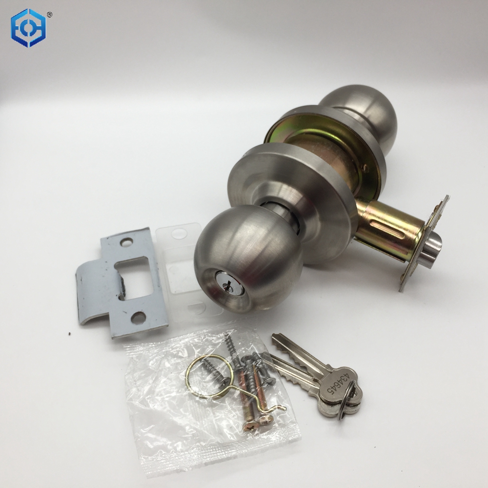 Cerradura de perilla cilíndrica de grado 2 ANSI A156.2 comercial resistente de acero inoxidable