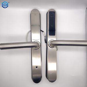 Contraseña de bloqueo de huellas dactilares Poorknob ajustable plateado impermeable para apartamento