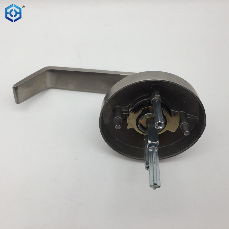 Barra de empuje para puerta de salida de emergencia comercial de acero inoxidable con palanca exterior y 3 llaves