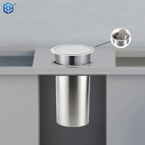 Armario de cocina, cubo de basura incorporado, tolva de residuos para encimera, cubo de basura empotrado, cesta de basura oculta que ahorra espacio con cubierta de solapa de equilibrio