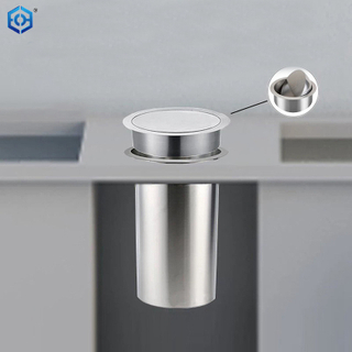 Armario de cocina, cubo de basura incorporado, tolva de residuos para encimera, cubo de basura empotrado, cesta de basura oculta que ahorra espacio con cubierta de solapa de equilibrio