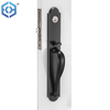 Cerradura de puerta de entrada con llave y manija de puerta de palanca para puerta interior con llave de seguridad de aleación de zinc sólido negro
