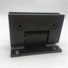 Bisagra de baño de color negro con acabado satinado de lujo de acero inoxidable Bisagra de vidrio para puerta de ducha de vidrio de pared