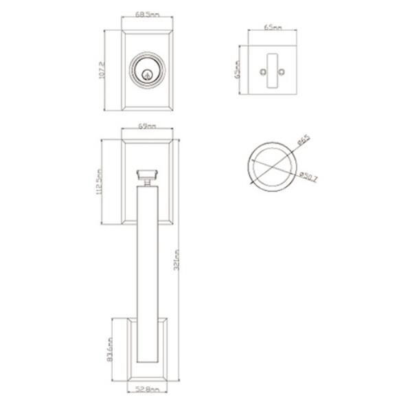 Manijas de tir&oacute;n de la puerta
